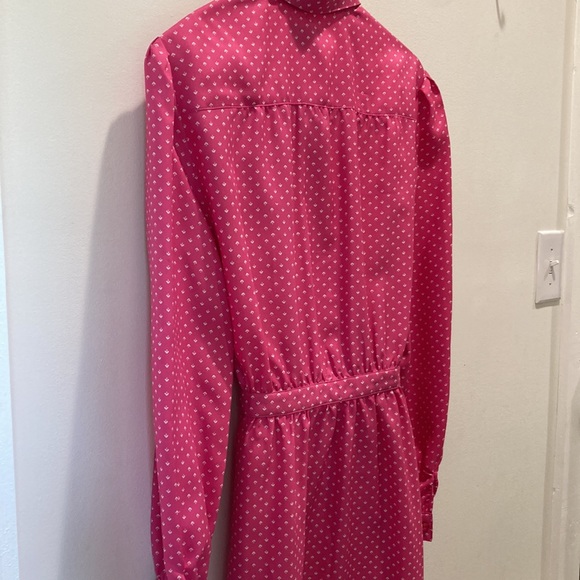 Vintage 1970s Schrader Sport  geometric Dot shirt Dress 14 16 - Picture 10 of 13